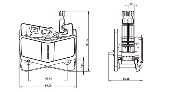 AMC pump head drawing dimensions