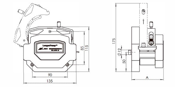 DG15 pump head dimensions