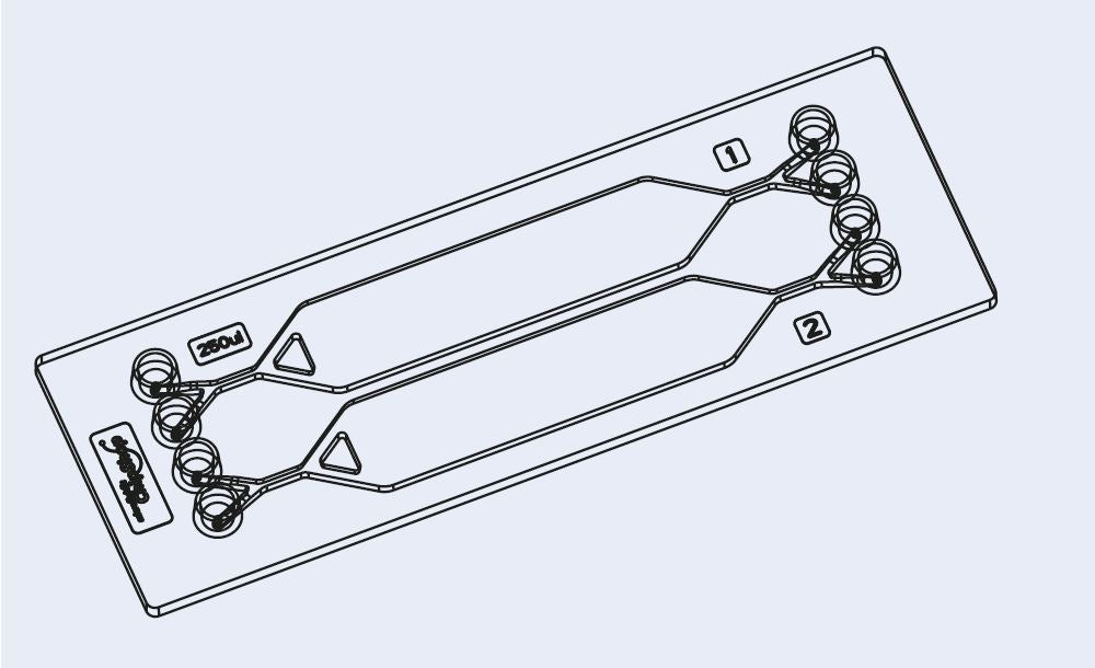 Design of the 250 µL rhombic chamber chip