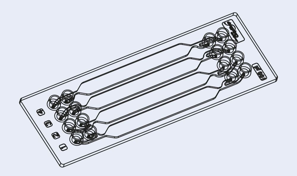 Design of the 100 µL rhombic chamber chip