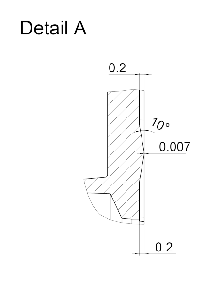 Zoom on the slits of the barrier chamber chip