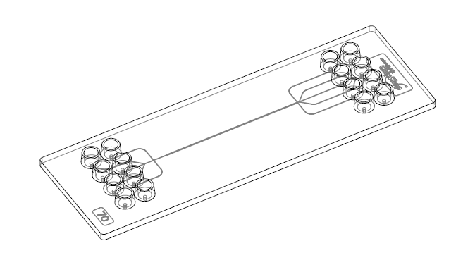 Design of the droplet generator chip with one channel design