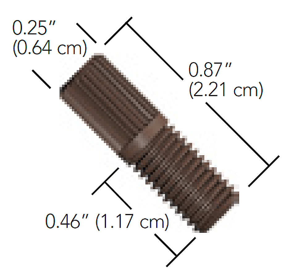 Dimensions of the Flangeless Headless PPS Fittings 1/4-28 to 1/16" OD