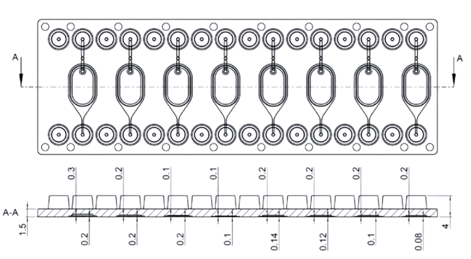 Heights of the chambers of the filtration and separation chip