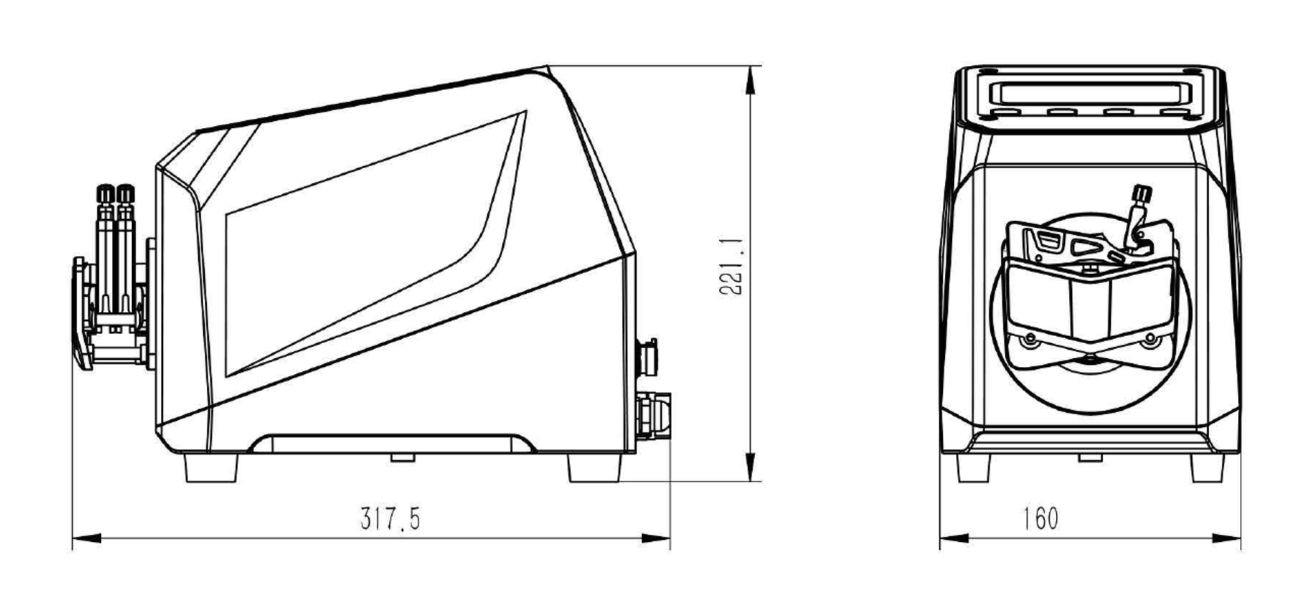 HPM100 drive drawing dimensions