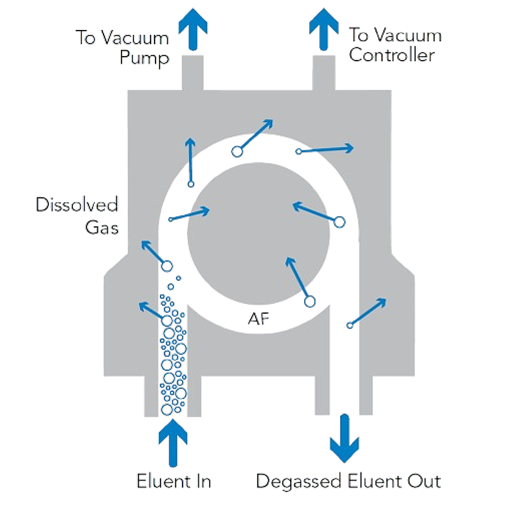 Schematic of the Inline Degassing Chamber Principle