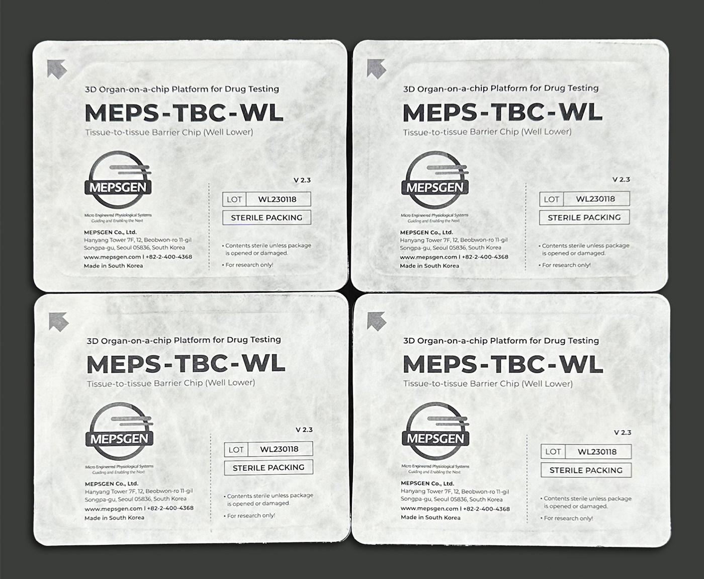 Label of the MESPGEN TBC-WL platforms