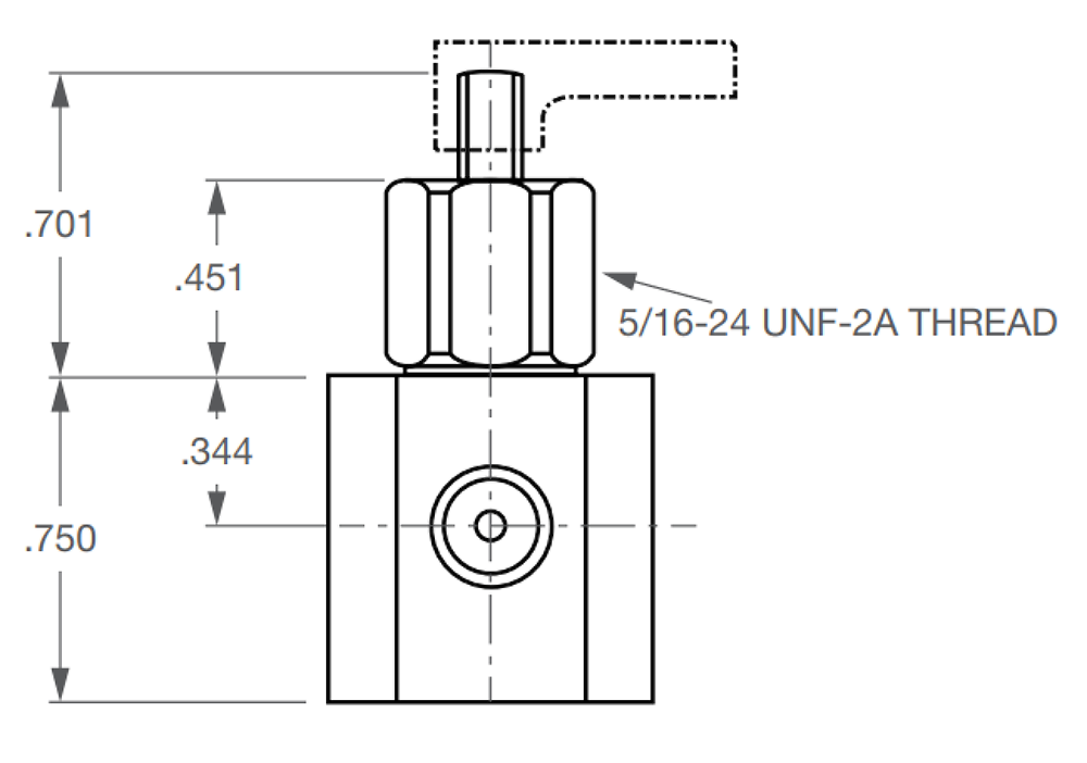 Manual distribution valve dimensions