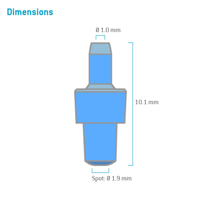 Dimensions of the optical oxygen SensorPlug