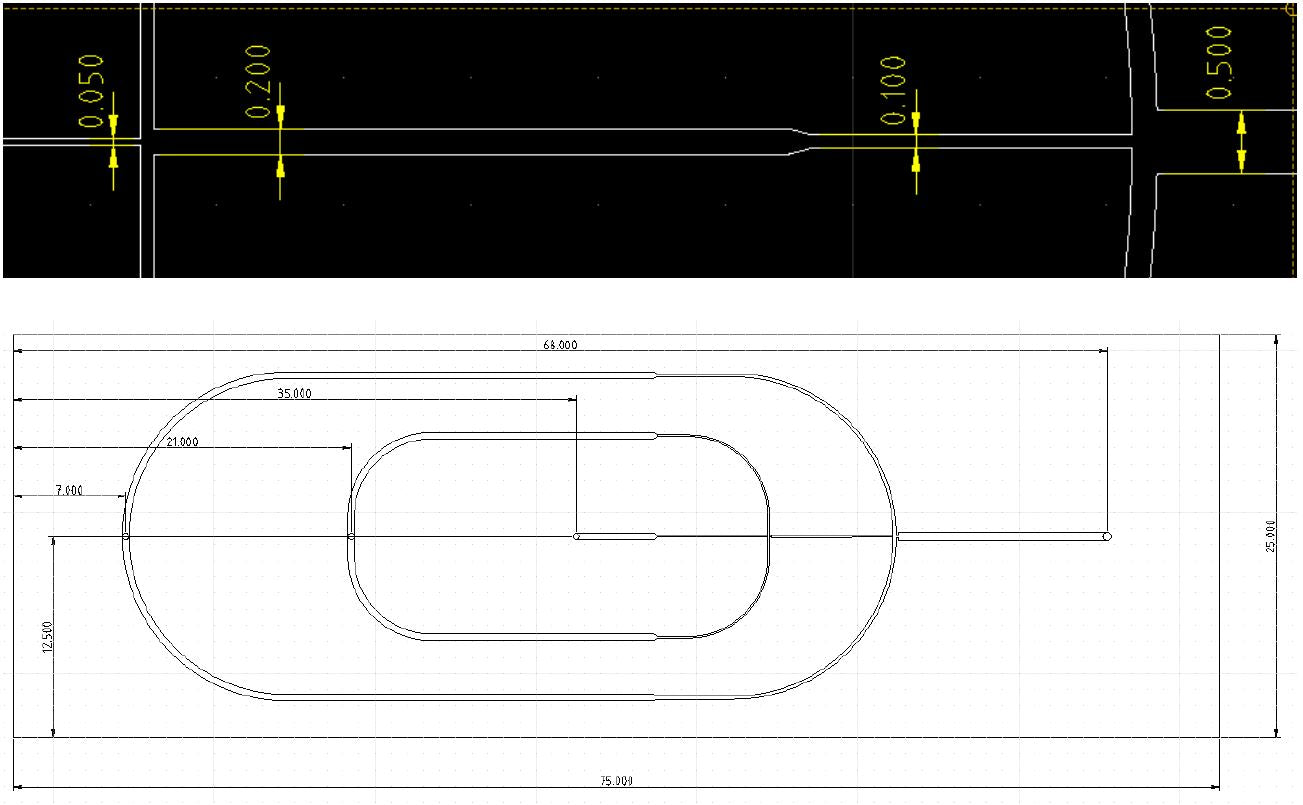 Design and dimensions of the T-26 droplet generator