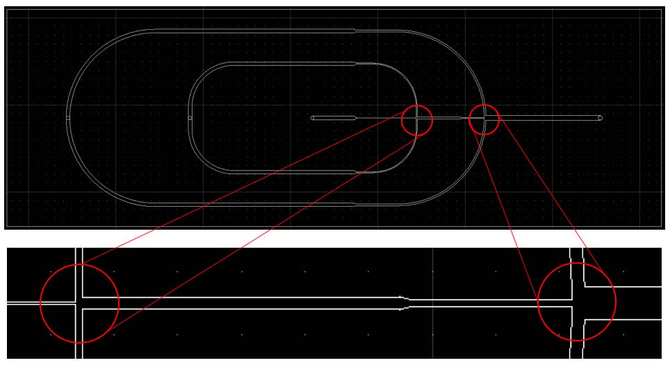 Design of the T-26 droplet generator and zoom on the nozzles