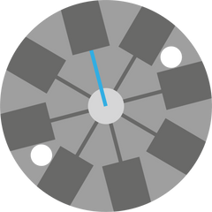 8-port Distribution valve cut view