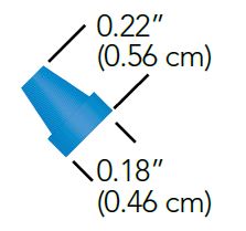 Dimensions of the Flangeless ETFE Ferrules 1/4-28 to 1/16" OD 