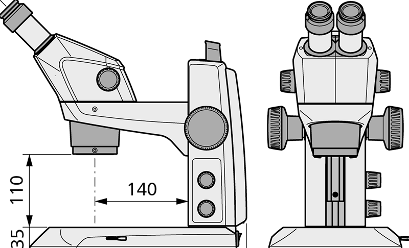Stemi 305 K EDU dimensions