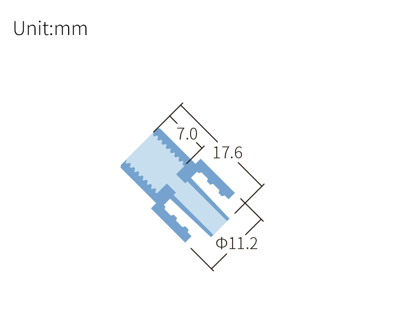 technical drawing of PP Luer Adapter AD-033