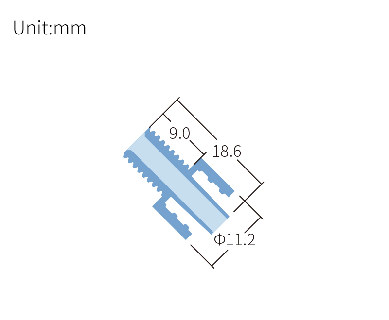 technical drawing of PP Luer Adapter AD-035
