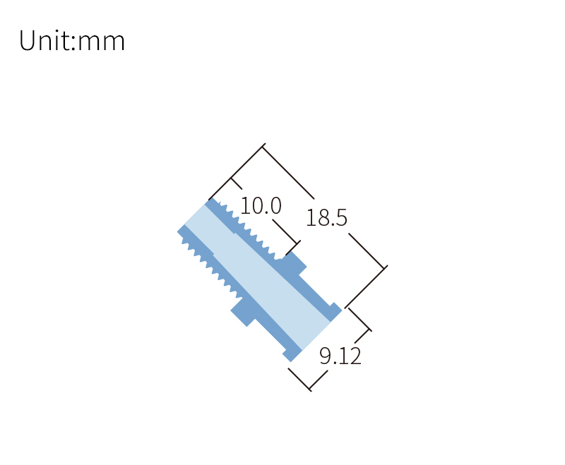 technical drawing of PP Luer Adapter AD-036