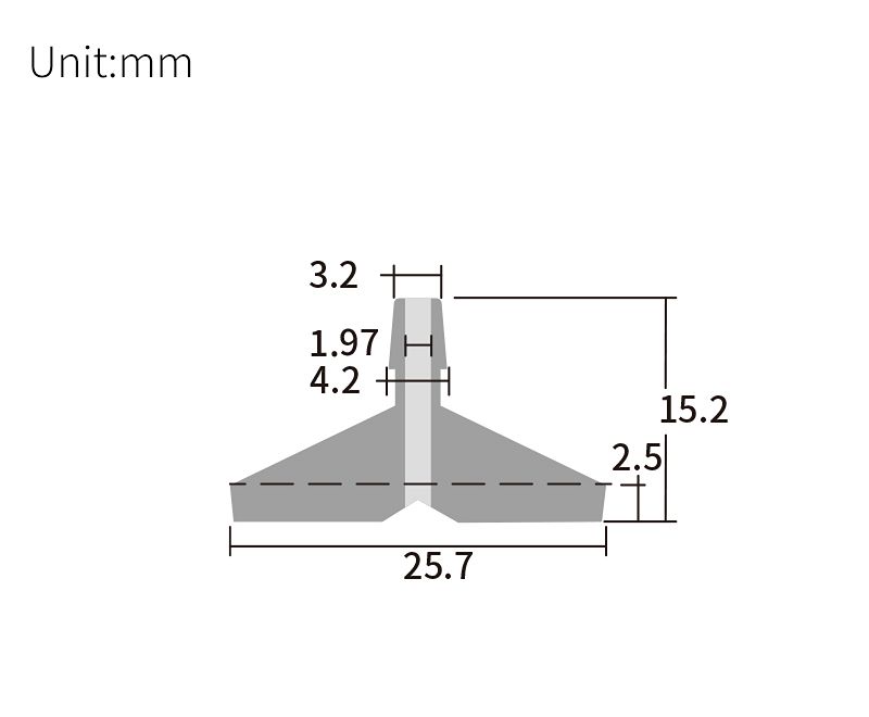 technical drawing of barbed sink head SS304 AX-004