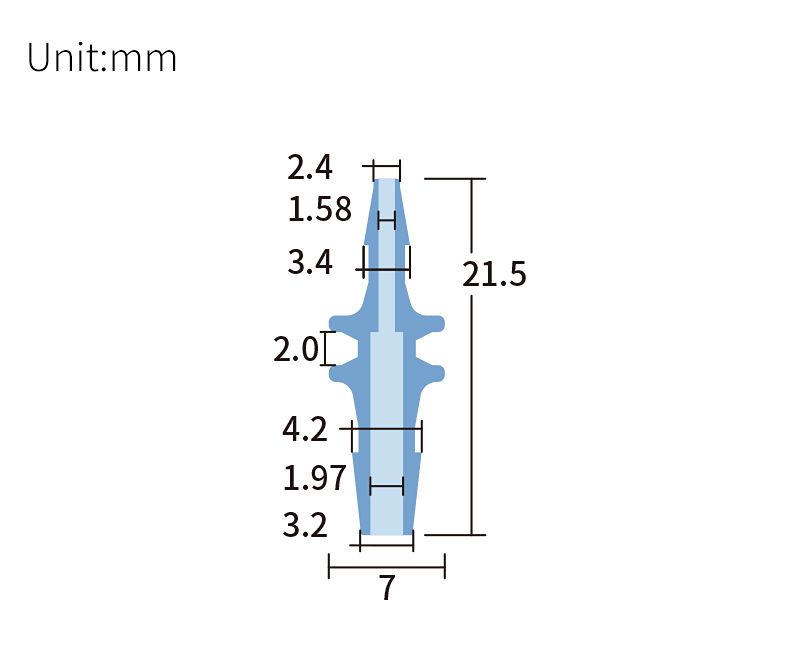 technical drawing of PP Straight Reducing Union BB-012