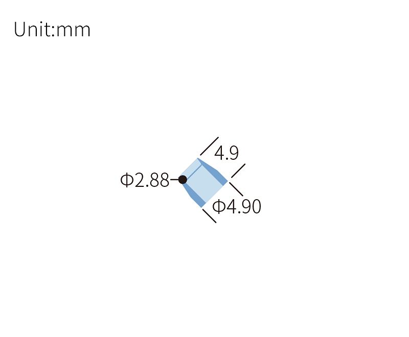 technical drawing of Flangeless ferrule - PP FE-002