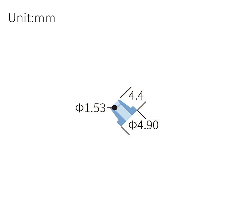 technical drawing of Flangeless ferrule - PP FE-004