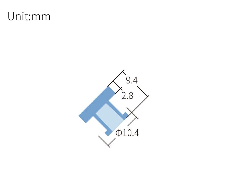 technical drawing of Male Luer plug (pack of 10) - PP LR-002